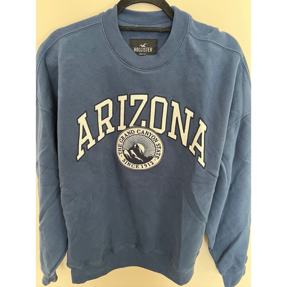 Mens Blue Hollister Arizona Graphic Crewneck Sweatshirt Size Medium